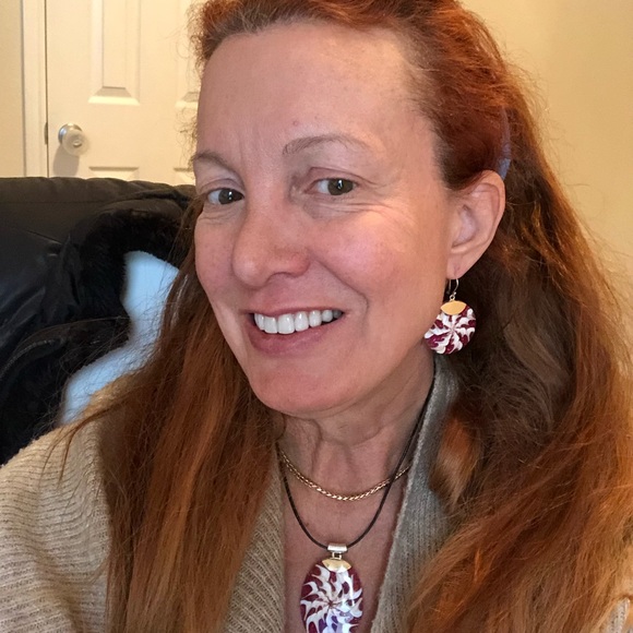 💕Glittery Pink Resin & Shell 925 Silver Earrings - Picture 6 of 7